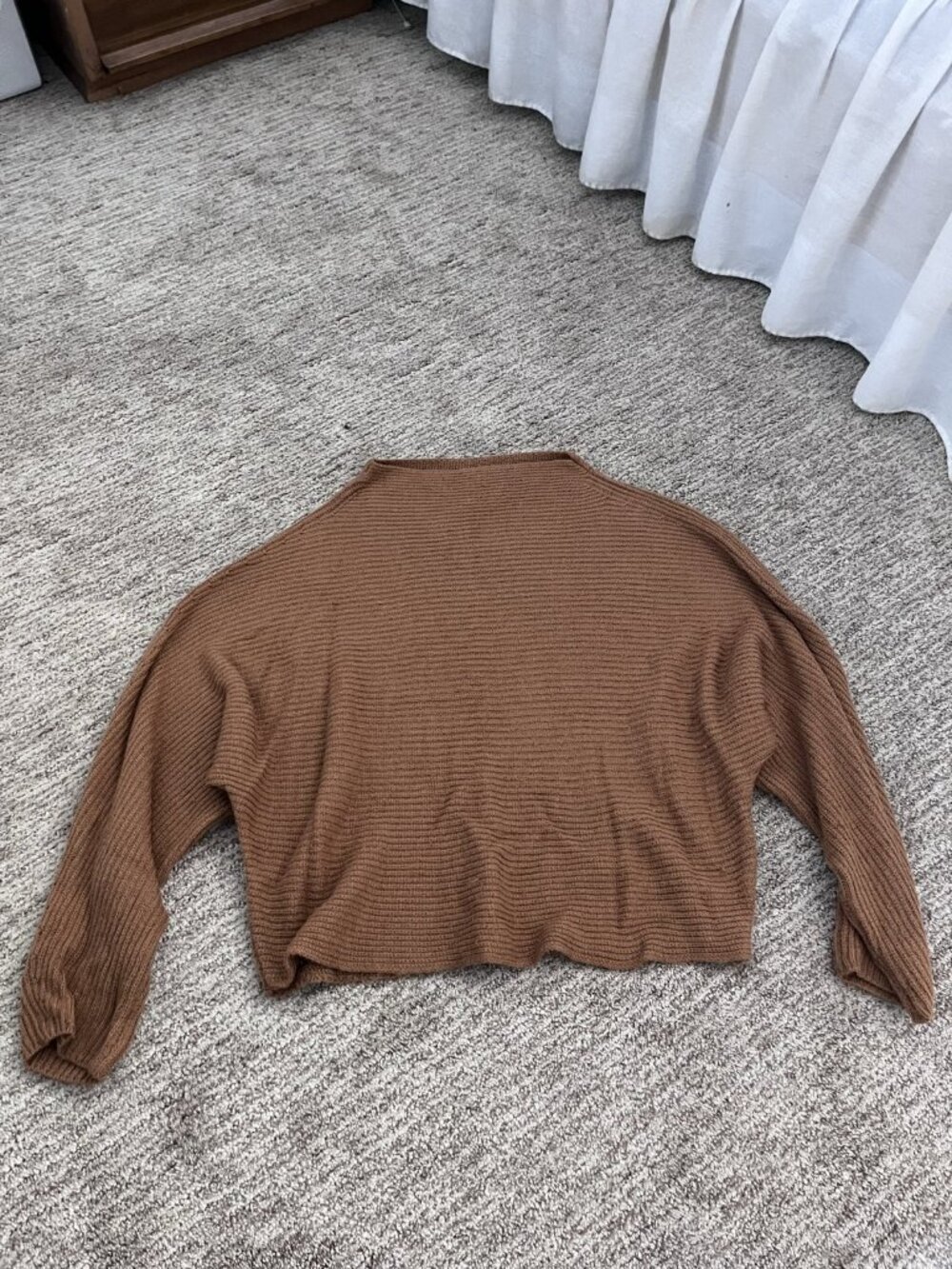 Leith Cropped Brown Sweater